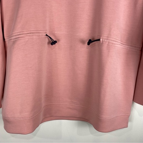 J. Jill Fit Stretchy Elastic Waist Pullover Sweatshirt Salmon Pink XS Petite - Picture 2 of 5